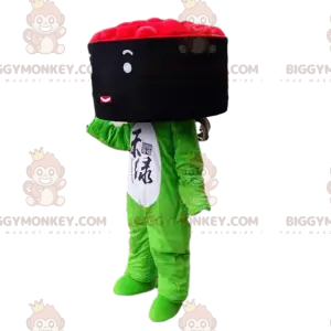 Kostium maskotki BIGGYMONKEY™ maki, gigantyczne sushi z rybimi