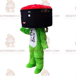 Maskot BIGGYMONKEY™ Kostým maki, obří sushi s rybími vejci –