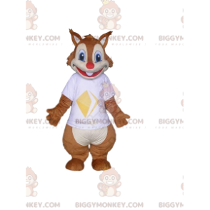 BIGGYMONKEY™ mascot costume brown and white squirrel, forest