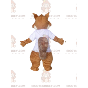 BIGGYMONKEY™ maskotkostyme brunt og hvitt ekorn, skogdrakt - Ekornmaskotter - BIGGYMONKEY_010847 - BiggyMonkey.com