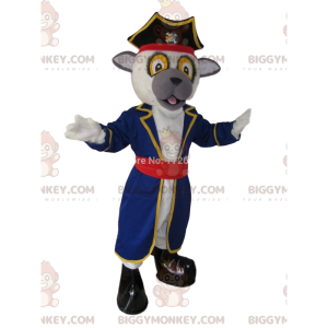 BIGGYMONKEY™ maskotkostume af hund i piratdragt, piratkostume -