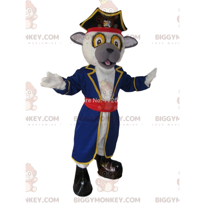 BIGGYMONKEY™ maskotdräkt av hund i piratdräkt, piratdräkt - BIGGYMONKEY™ maskotdräkt av hund i piratdräkt, piratdräkt -