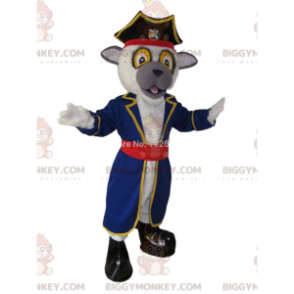 BIGGYMONKEY™ mascot costume of dog in pirate outfit, pirate