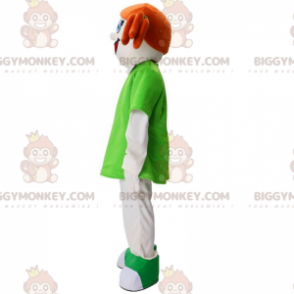 Kostým dívčího maskota BIGGYMONKEY™ zrzka, dětský kostým s copánky - Chlapci a dívky maskoti - BiggyMonkey.com