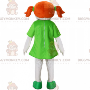 BIGGYMONKEY™ Redhead Girl Mascot Costume, Kid Costume with