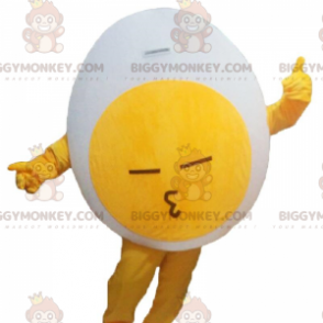 Kostium maskotki BIGGYMONKEY™ gigantyczne żółto-białe jajko
