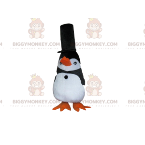 Schwarz-weißer Pinguin BIGGYMONKEY™ Maskottchen-Kostüm mit