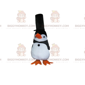 Sort og hvid pingvin BIGGYMONKEY™ maskotkostume med stor sort