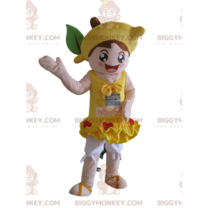 Costume da mascotte BIGGYMONKEY™ da ragazza con un limone in