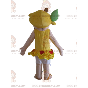 Costume de mascotte BIGGYMONKEY™ de fillette avec un citron sur