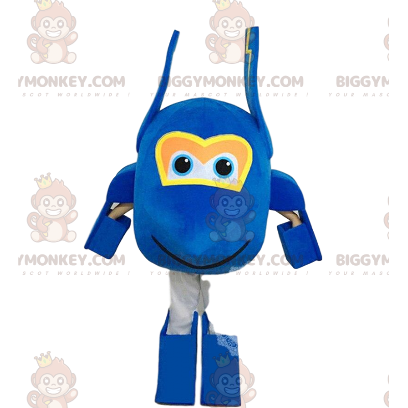 Giant Blue Airplane BIGGYMONKEY™ Mascot Costume, Big Airplane