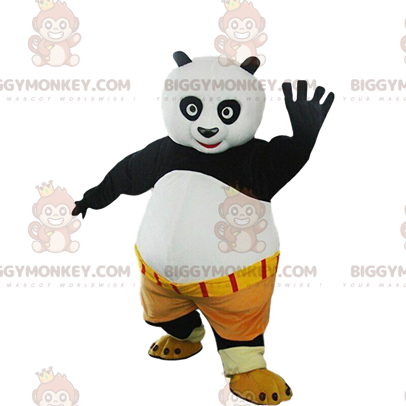 BIGGYMONKEY™ mascottekostuum van Po Ping, de beroemde panda in BIGGYMONKEY™ mascottekostuum van Po Ping, de beroemde panda in