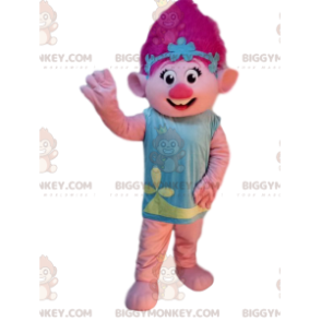 Costume de mascotte BIGGYMONKEY™ de troll avec les cheveux