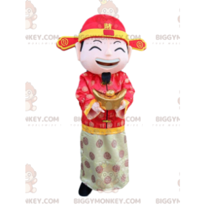 Costume da mascotte uomo asiatico BIGGYMONKEY™, costume da dio