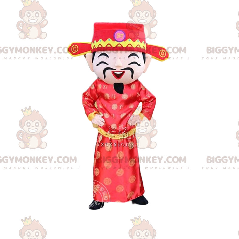 Asian Man Costume, God of Wealth, Asia BIGGYMONKEY™ Mascot