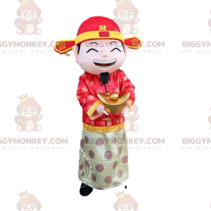 Asian Man Costume, God of Wealth, Asia BIGGYMONKEY™ Mascot
