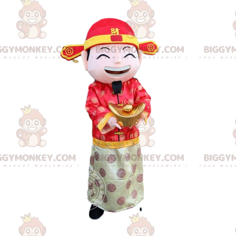 Asian Man Costume, God of Wealth, Asia BIGGYMONKEY™ Mascot