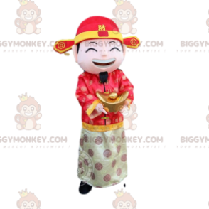 Asian Man Costume, God of Wealth, Asia BIGGYMONKEY™ Mascot