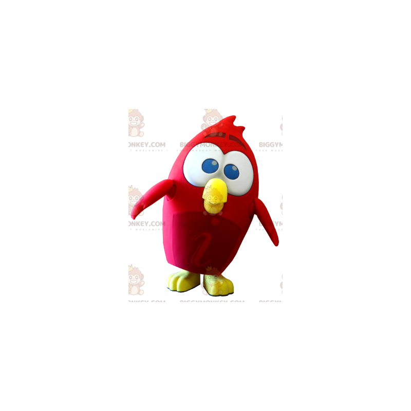 BIGGYMONKEY™ Red Bird Mascot-dräkt från videospelet Angry Birds BIGGYMONKEY™ Red Bird Mascot-dräkt från videospelet Angry Birds