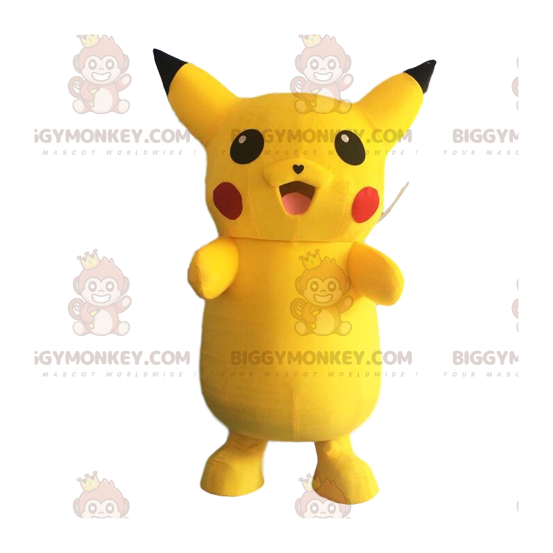Disfraz de mascota BIGGYMONKEY™ de Pikachu, el famoso Pokémon