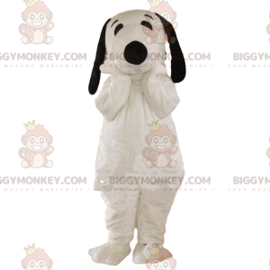 BIGGYMONKEY™ mascot costume of Snoopy, famous cartoon white and