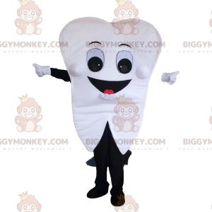 Costume da mascotte BIGGYMONKEY™ con dente bianco gigante