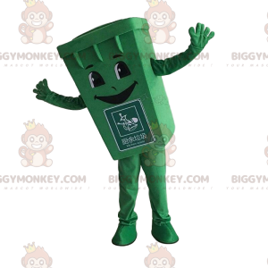 Green Bin BIGGYMONKEY™ maskottiasu, roskakoriasu -