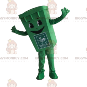 Traje de mascote Green Bin BIGGYMONKEY™, Traje de caçamba de