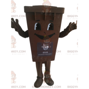 Costume de mascotte BIGGYMONKEY™ de poubelle marron, costume de