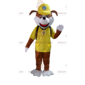 Disfraz de mascota BIGGYMONKEY™ de perro marrón y blanco de