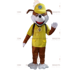 PAW Patrol Cartoon bruine en witte hond BIGGYMONKEY™ mascottekostuum - Hondenmascottes - BIGGYMONKEY_010917 - BiggyMonkey.com