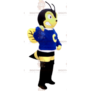 Στολή μασκότ BIGGYMONKEY™ με επιθετική κίτρινη και μαύρη σφήκα