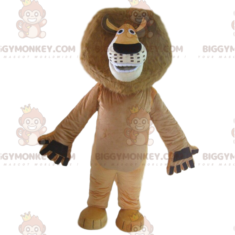 Costume de mascotte BIGGYMONKEY™ d'Alex, le lion dans le dessin Costume de mascotte BIGGYMONKEY™ d'Alex, le lion dans le dessin