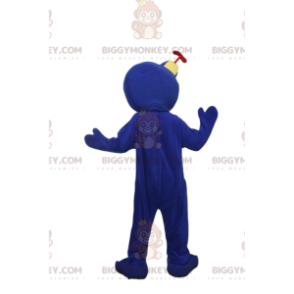 BIGGYMONKEY™ Maskottchenkostüm gelber und blauer Vogel mit Hut