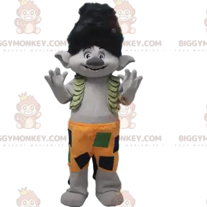 BIGGYMONKEY™ Μασκότ Στολή Grey Troll με μαύρα μαλλιά και