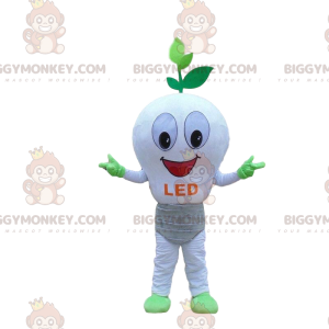 Λευκή λάμπα LED Στολή μασκότ BIGGYMONKEY™, στολή φιλική προς το
