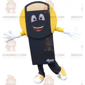 Kostým maskota BIGGYMONKEY™ v černé a žluté stupnici