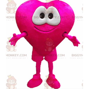 BIGGYMONKEY™-mascottekostuum van gigantisch roze hart met
