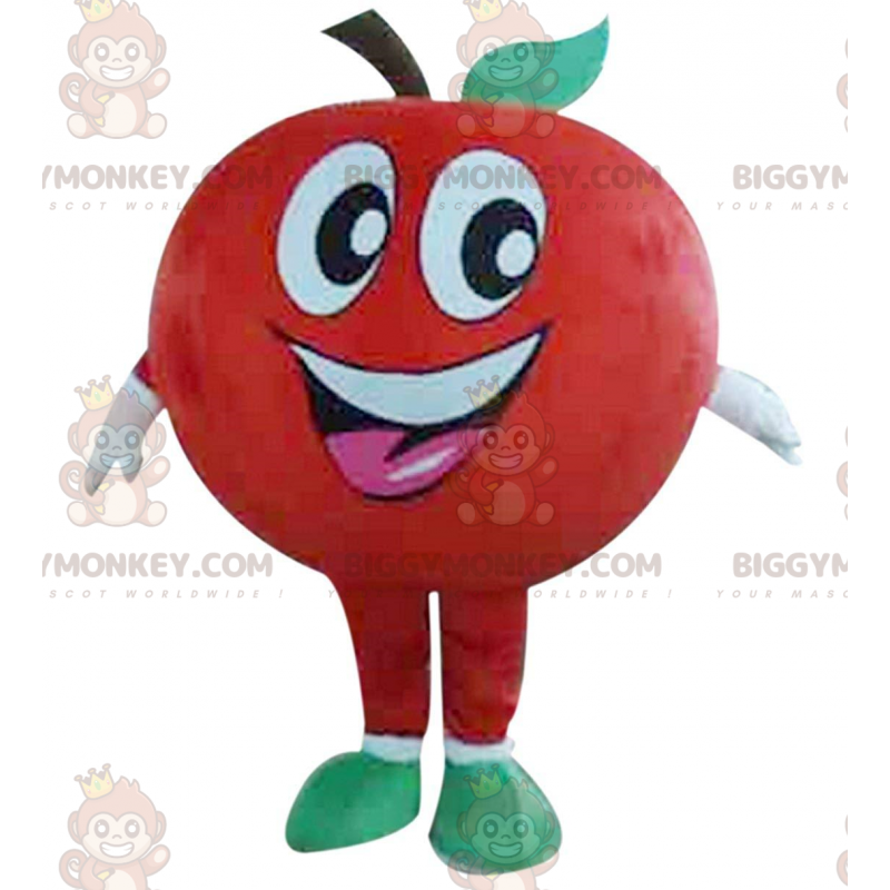 Kostým maskota obřího červeného jablka BIGGYMONKEY™, kostým Kostým maskota obřího červeného jablka BIGGYMONKEY™, kostým
