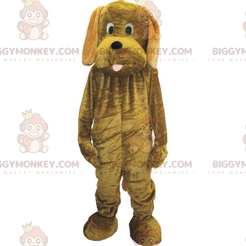 Aanpasbare bruine hond BIGGYMONKEY™ mascottekostuum, pluche