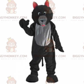 Disfraz de mascota BIGGYMONKEY™ lobo negro y gris, disfraz de lobo de peluche - Mascotas lobo - BiggyMonkey.com
