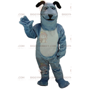 Disfraz de mascota de perro azul y blanco BIGGYMONKEY™, disfraz