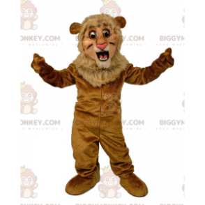 Traje de mascote de pelúcia de leão marrom BIGGYMONKEY™, traje de felino - Mascotes de leão - BiggyMonkey.com