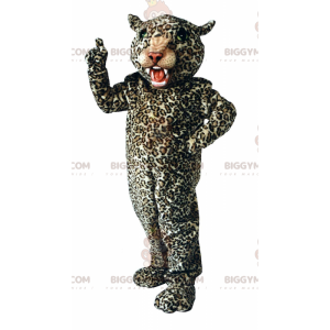 Kostým divoký leopard BIGGYMONKEY™ maskot, kostým plyšové kočky