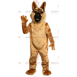 BIGGYMONKEY™ Brauner Schäferhund-Maskottchen-Kostüm, pelziger