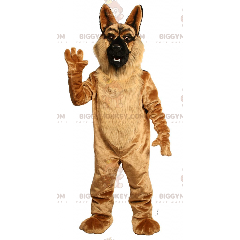 BIGGYMONKEY™ Brun schæfer-maskotkostume, lodnet hundekostume - BIGGYMONKEY™ Brun schæfer-maskotkostume, lodnet hundekostume -