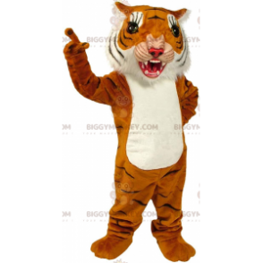Väldigt utseende orange, vit och svart tiger BIGGYMONKEY™ maskotdräkt - Tiger maskot - BIGGYMONKEY_010996 - BiggyMonkey.com