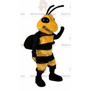 BIGGYMONKEY™ mascot costume yellow and black bee, intimidating