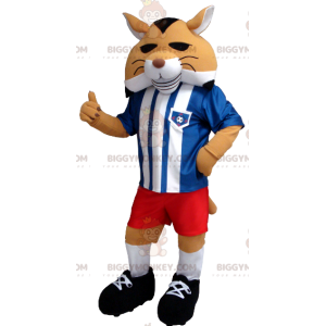 Costume de mascotte BIGGYMONKEY™ de renard orange noir et blanc