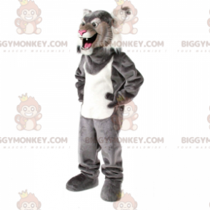 BIGGYMONKEY™ maskotkostyme villkatt grå og hvit, kattedrakt - Kattemasker - BIGGYMONKEY_011020 - BiggyMonkey.com